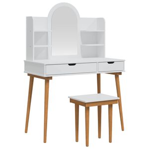 vidaXL Ensemble de Coiffeuse FAUSKE 5 pc Blanc 100 x 50 x 143 cm