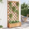 vidaXL Jardini&egrave;re avec treillis marron bois massif de sapin