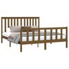 vidaXL Cadre de lit sans matelas marron bois massif