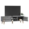 vidaXL Meuble TV MOLDE Gris 158x40x49 cm Bois de pin massif
