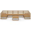 vidaXL Salon de jardin 8 pcs Bois de pin massif