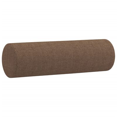 vidaXL Ensemble de canapés 2 pcs avec coussins marron tissu