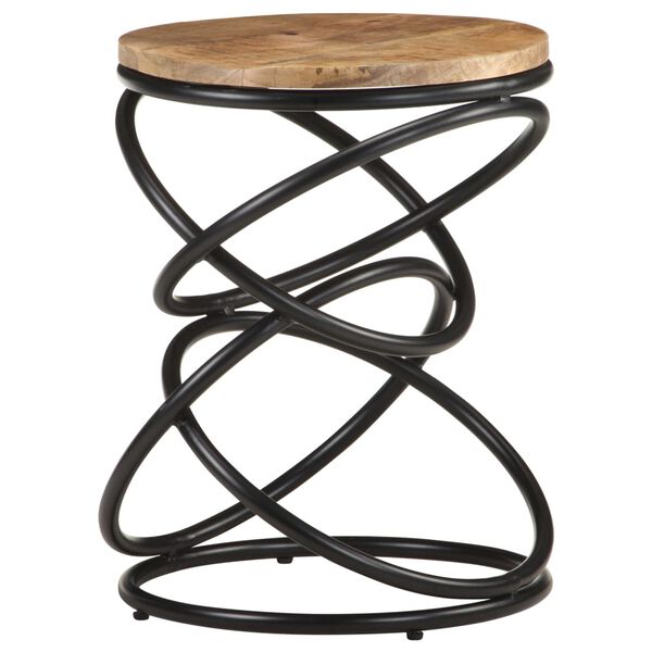 vidaXL Table d'appoint 40x40x52 cm Bois de manguier massif brut