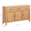 vidaXL Buffet Marron 112 x 33.5 x 70 cm Ch&ecirc;ne massif