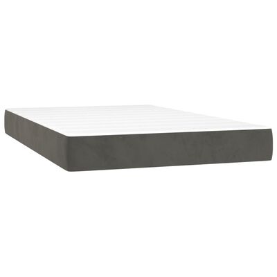 vidaXL Sommier à lattes de lit et matelas Gris foncé 120x200cm Velours