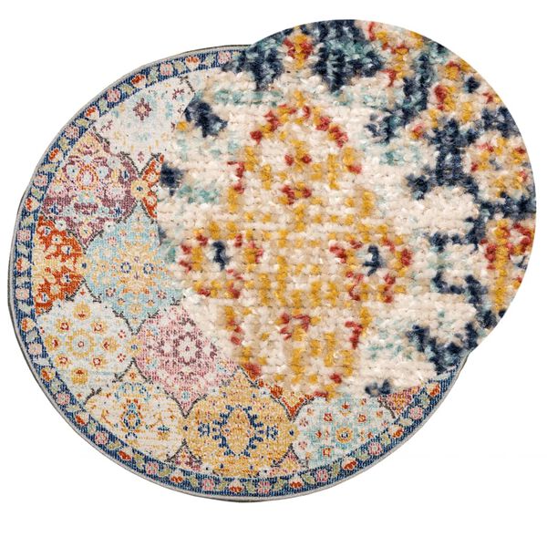 vidaXL Tapis ARBIZU int&eacute;rieur ext&eacute;rieur design vintage &Oslash; 120 cm