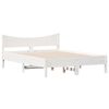 vidaXL Cadre de lit sans matelas blanc 140x200 cm bois de pin massif