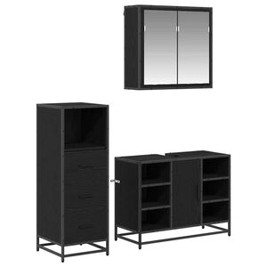 vidaXL Ensemble de mobilier de salle de bain 3 pcs Bois Ancien