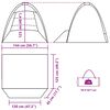 vidaXL Tente de plage 3 personnes gris imperm&eacute;able