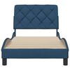 vidaXL Cadre de lit sans matelas bleu 80x200 cm tissu