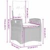 vidaXL Ensemble de salle &agrave; manger pour jardin 5 pcs Marron polyrotin