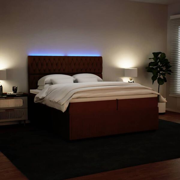 vidaXL Sommier &agrave; lattes de lit avec matelas Rose 200x200 cm Velours