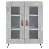vidaXL Buffet gris b&eacute;ton 69,5x34x90 cm bois d'ing&eacute;nierie