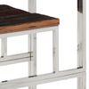 vidaXL Table console argenté acier inoxydable et bois de mélèze massif