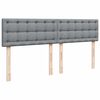 vidaXL Sommier &agrave; lattes de lit avec matelas Gris clair 180x200cm Tissu