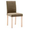 vidaXL Chaises &agrave; manger lot de 6 marron tissu