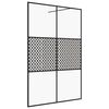 vidaXL Paroi de douche avec verre ESG transparent 140x195 cm Noir