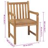 vidaXL Chaises de jardin lot de 6 et coussins beige Bois teck massif