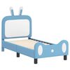 vidaXL Cadre de lit pour tout-petit avec t&ecirc;te de lit Bleu 70 x 140 cm