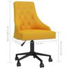 vidaXL Chaises pivotantes &agrave; manger lot de 2 Jaune Velours