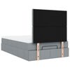 vidaXL Cadre de lit ottoman et matelas gris clair 120x200 cm tissu