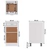 vidaXL Armoire &agrave; tiroirs "Lyon" Blanc 40 x 46 x 81,5 cm Bois d'ing&eacute;nierie