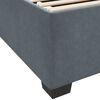 vidaXL Cadre de lit avec matelas Gris fonc&eacute; 200 x 200 cm tissu