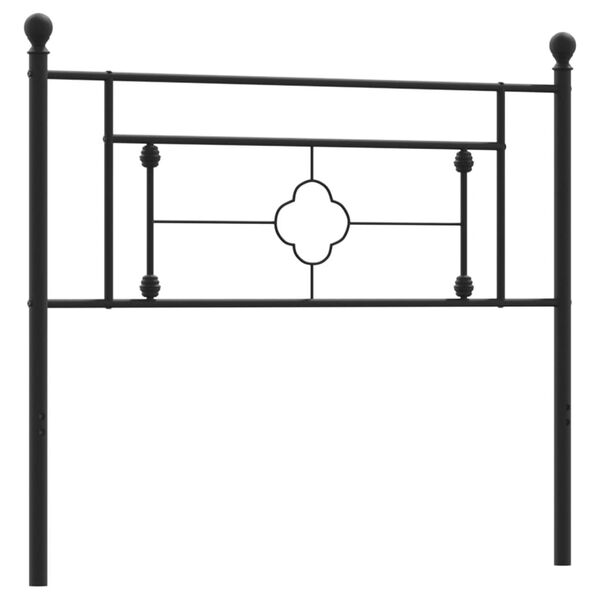 vidaXL T&ecirc;te de lit de remplacement m&eacute;tal noir 107 cm