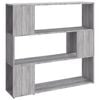 vidaXL Biblioth&egrave;que/S&eacute;parateur de pi&egrave;ce Sonoma gris 100x24x94 cm