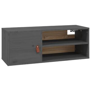 vidaXL Armoire murale Gris 80x30x30 cm Bois de pin massif