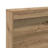 vidaXL T&ecirc;te de lit de rangement avec &eacute;tag&egrave;re Ch&ecirc;ne artisanal 120 cm