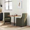 vidaXL Chaises de Salle &agrave; Manger avec Roues 2 pcs Vert arm&eacute;e