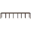 vidaXL Table de Jardin Marron 400 x 100 x 73 cm polyrotin