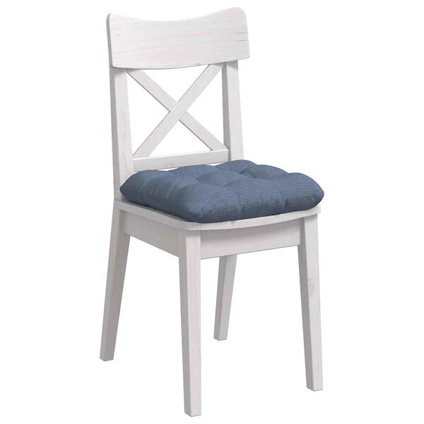 vidaXL Coussins de si&egrave;ge 4 pcs Bleu 40 x 40 cm Tissu en velours c&ocirc;tel&eacute;