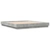 vidaXL Cadre de lit avec LED sans matelas gris b&eacute;ton 180x200 cm