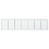 vidaXL Panier gabion avec couvercle 700x100x150 cm fer galvanisé