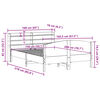 vidaXL Cadre de lit sans matelas 150x200 cm bois de pin massif