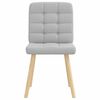vidaXL Chaises &agrave; manger lot de 2 gris nuage tissu
