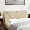 vidaXL Coussin de t&ecirc;te de lit cr&egrave;me 120 cm tissu