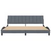 vidaXL Cadre de lit sans matelas Hanko gris fonc&eacute; 200x200 cm velours