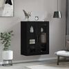 vidaXL Meuble mural Ch&ecirc;ne noir 69,5 x 34 x 90 cm Bois d'ing&eacute;nierie