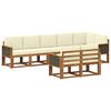 vidaXL Ensemble de canap&eacute;s d'ext&eacute;rieur 8 pc Naturel et Cr&egrave;me Polyester