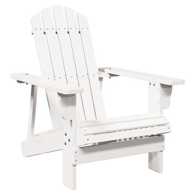 vidaXL Chaise Adirondack blanc 69x85x90,5 cm bois massif de sapin