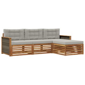 vidaXL Ensemble de canap&eacute;s d'ext&eacute;rieur Naturel et gris clair