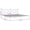 vidaXL Cadre de lit m&eacute;tal sans matelas et t&ecirc;te de lit blanc 193x203 cm