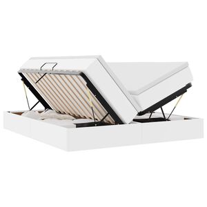 vidaXL Lit avec rangement et matelas avec stockage Blanc 180 x 200 cm