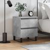 vidaXL Table de chevet gris b&eacute;ton 40x35x50 cm bois d&rsquo;ing&eacute;nierie