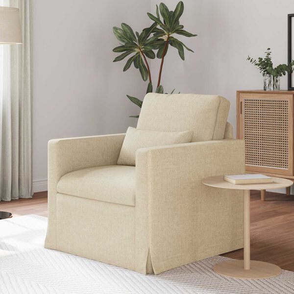 vidaXL Canap&eacute; Cr&egrave;me Dimensions globales: 78 x 78 x 80 cm (l x P x H)