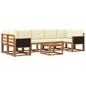 vidaXL Ensemble de canap&eacute;s d'ext&eacute;rieur 6 pcs Naturel et Cr&egrave;me