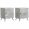 vidaXL Cabinet de chevet 2 pc Gris b&eacute;ton 43 x 34,5 x 50 cm